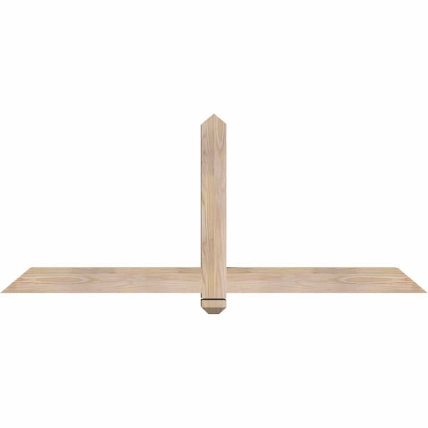 Ekena Millwork Eugene Smooth Timber Gable Bracket, Douglas Fir, 60"W x 25"H x 3 1/2"D x 3 1/2"F, 10/12 Pitch GBW060X25X0404EUG00SDF - main
